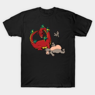 mother dragon and hippo T-Shirt